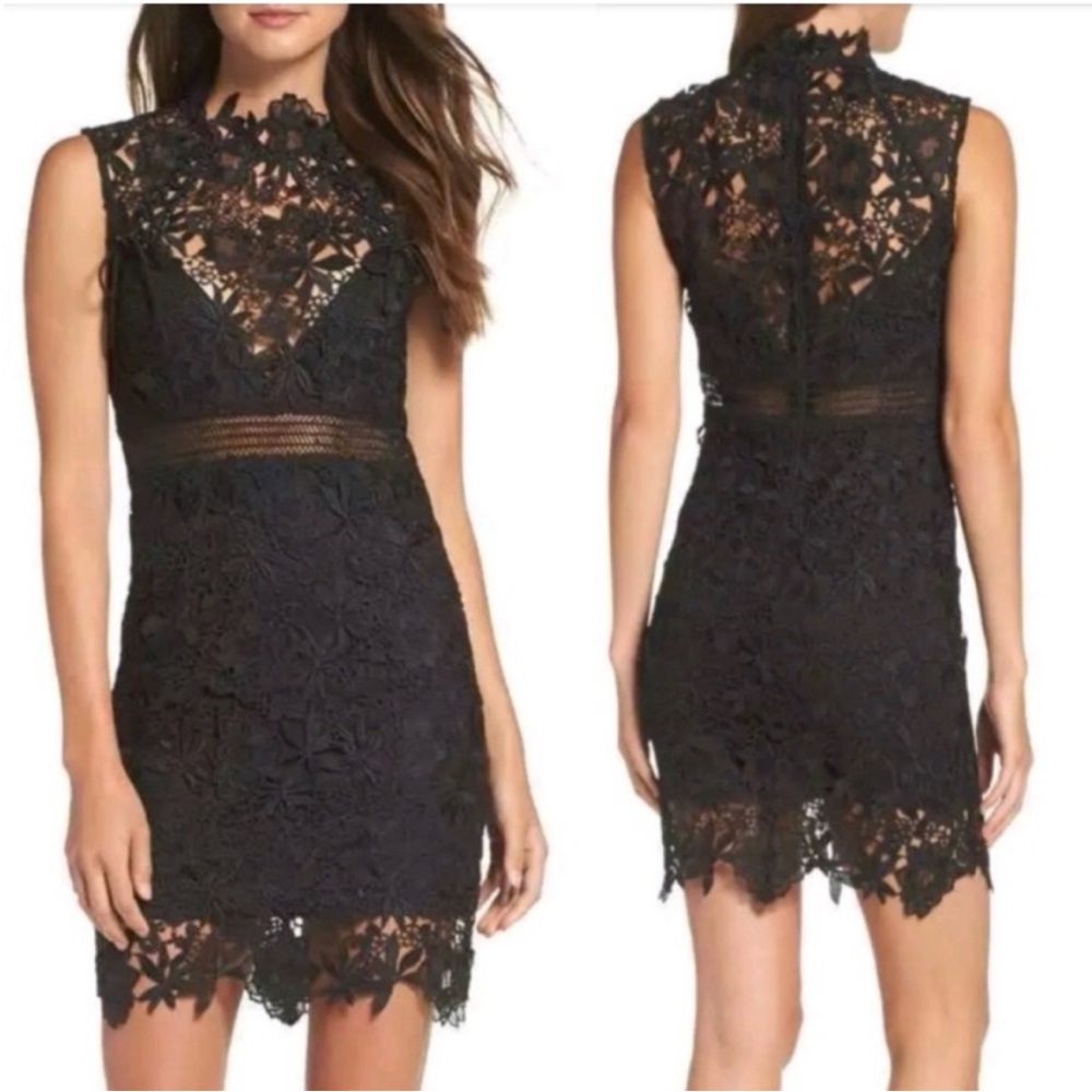 Bardot Lace Paris Bodycon black Dress